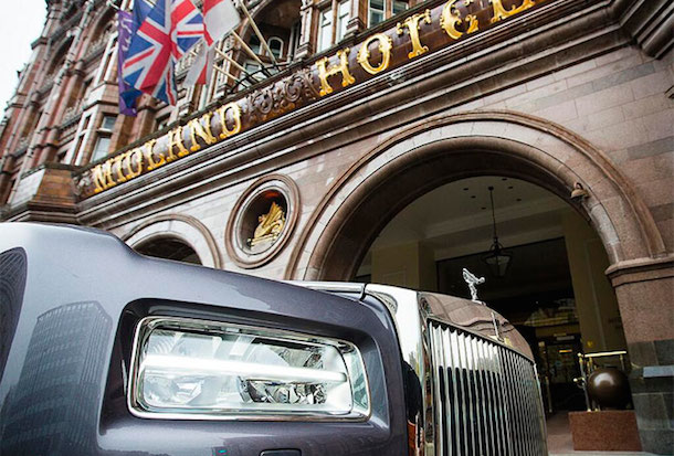 Rolls Royce Phantom Outside Midland Hotel Manchester