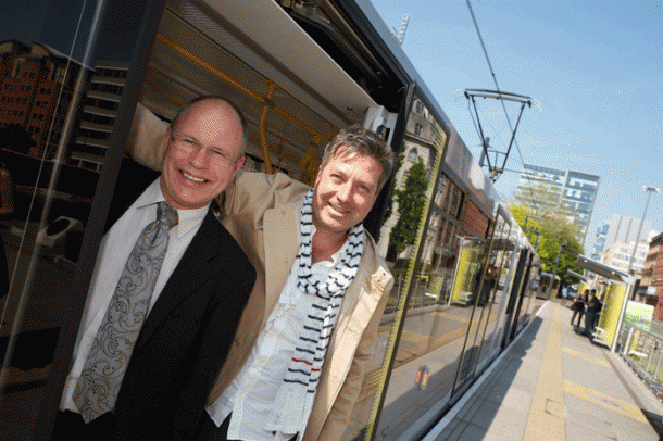 John Torode R Joins Philip Purdy On The Tram Stop To Launch MFDF 610X406