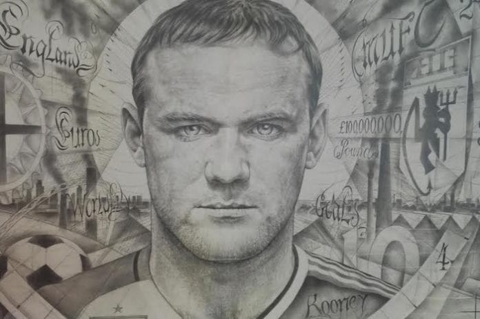 New Wayne Rooney portrait unveiled at National Football Museum