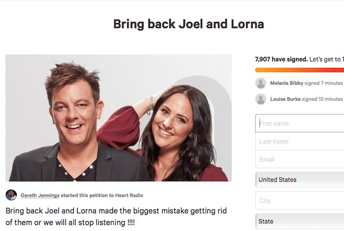 Joel and Lorna petition