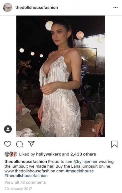 Kylie Jenner wearing Dolls House