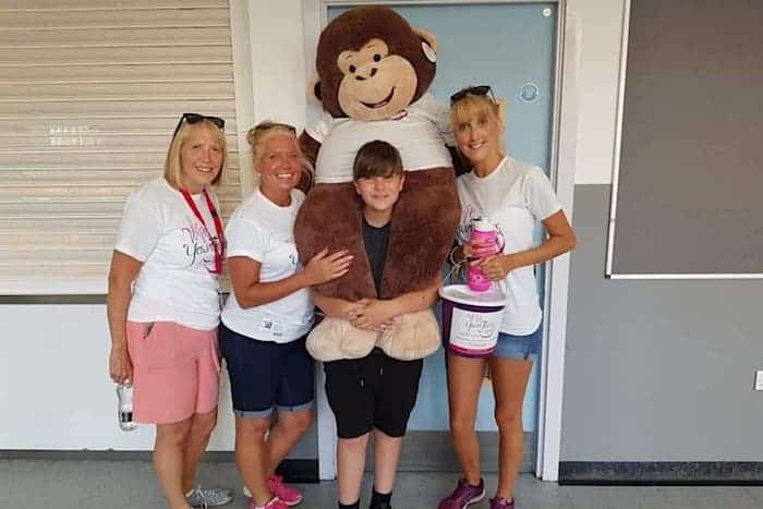 wipe your tears charity charlie the monkey mascot