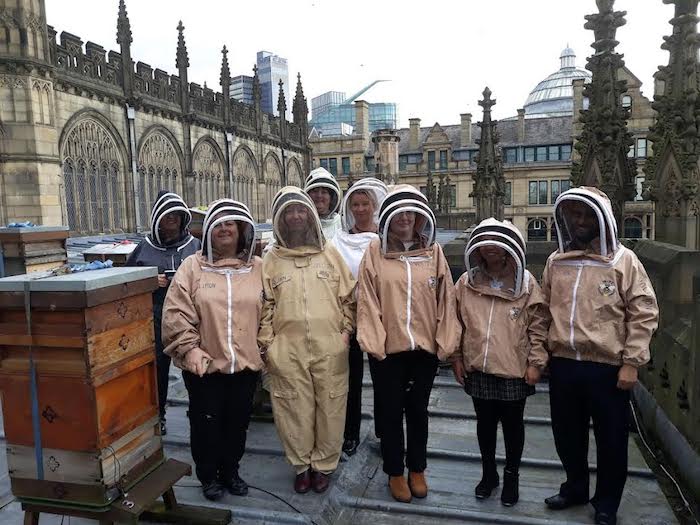 Manchester Cathedral bees