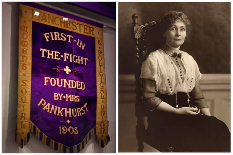 Manchester suffragette banner