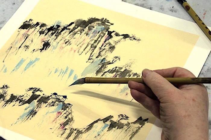 Chinese New Year in Manchester - Chinese Brush Painting at GRUB