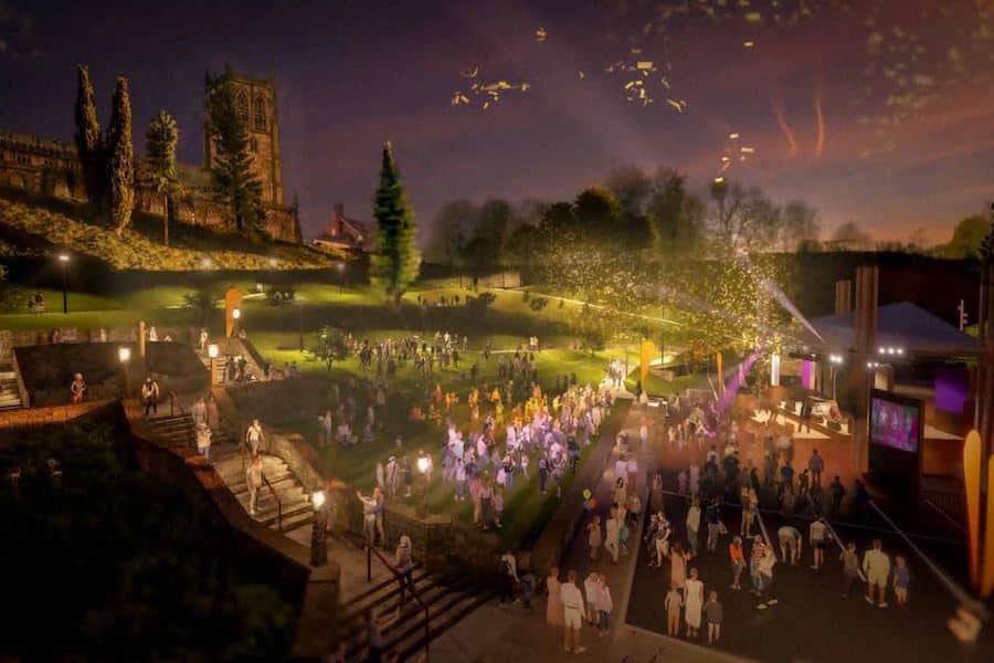 CGI of how the newly revamped Broadfield Park Slopes in Rochdale could look at night