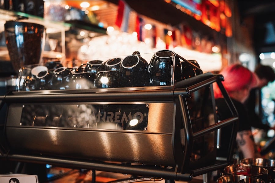 Atlas Bar's new San Remo Racer coffee machine