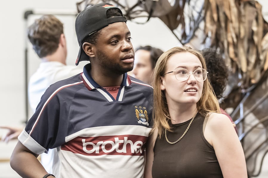 Ike Bennett and Lucy Thorburn in rehearsals for War Horse tour. Credit Pamela Raith Photography